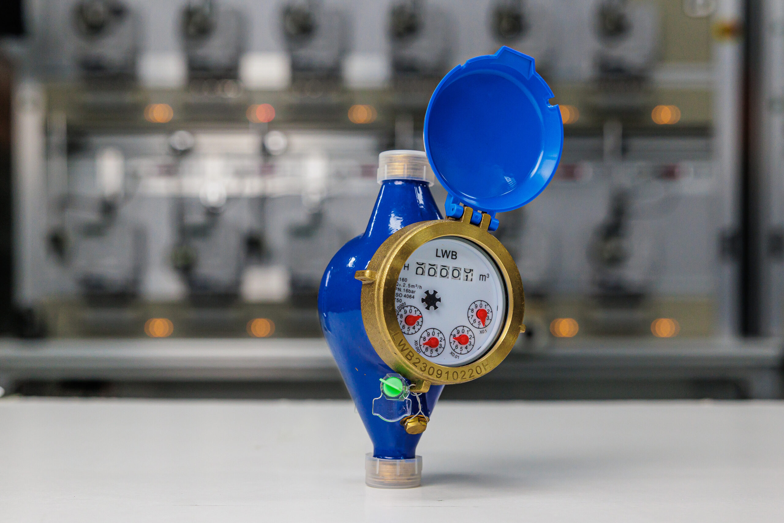 Watermeter mechanical metal up to 99999 cubic meters